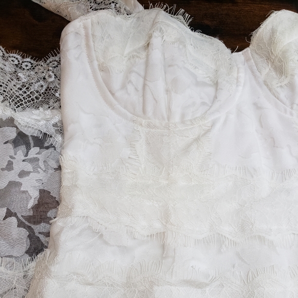 US XS Nordstrom lace overlay balconette midi hoco, wedding bustier - Picture 14 of 14
